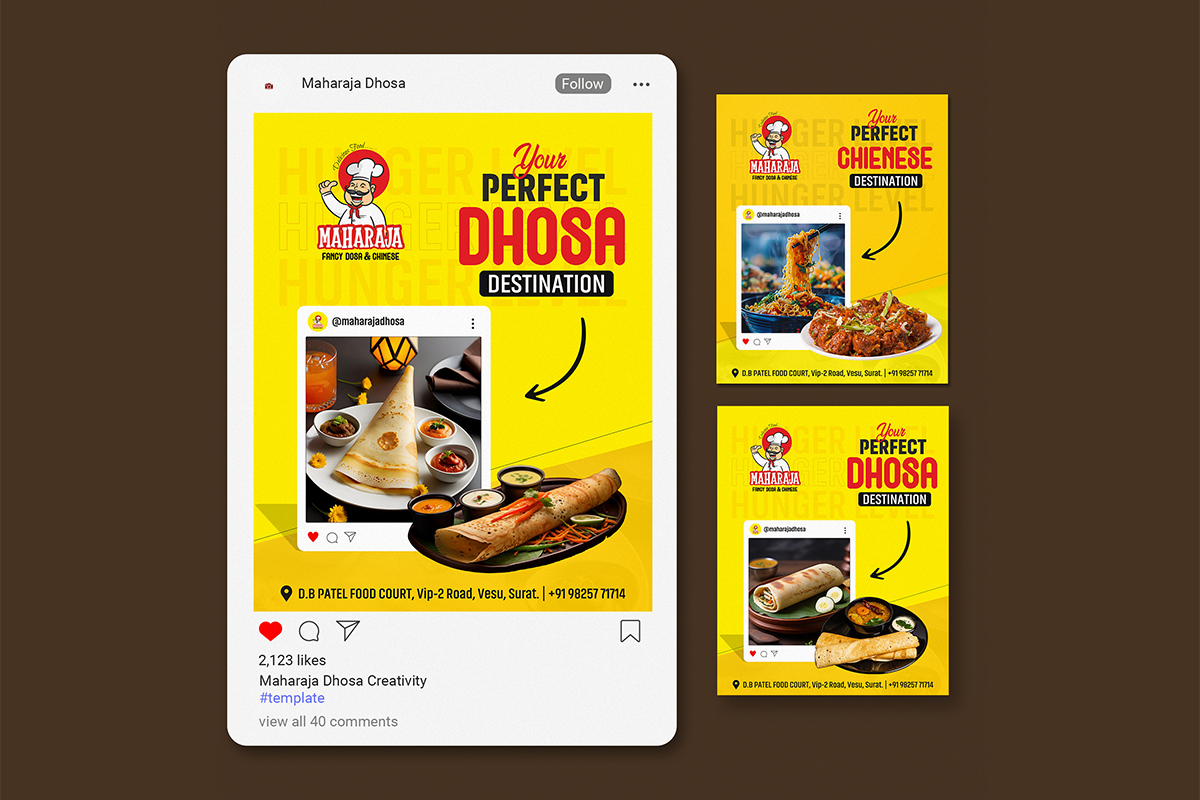 Maharaja Dhosa restaurant branding image